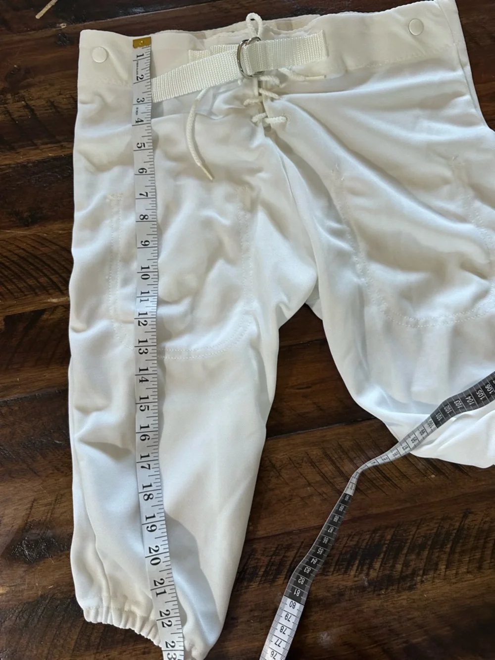 Adams USA Youth XL Baseball Pants White Knicker Belted. GUC